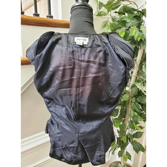 Vintage Depeche Mode Black Acetate Long Sleeve Buttons Front Casual Jacket 12 - Picture 8 of 11